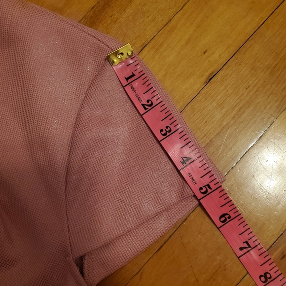 NWT GUESS Ramona dress. Shiny squared bonded suede. Blush pink. Size S. - Picture 13 of 13